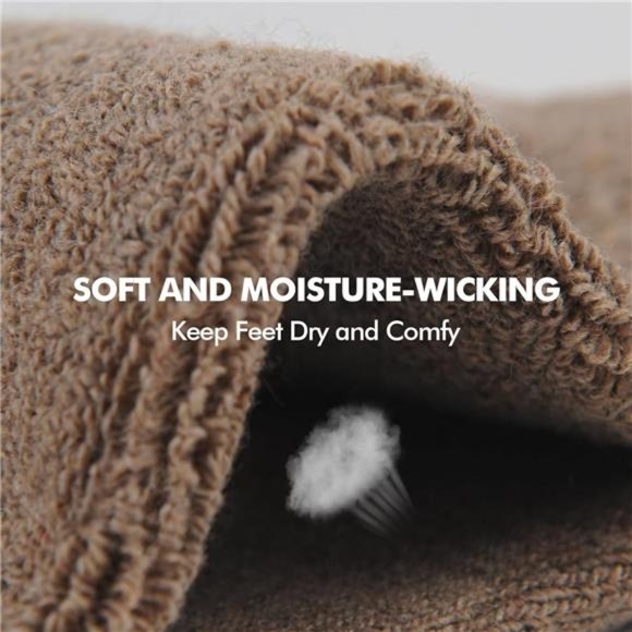 6 Pairs, Men's Merino Wool Socks Ultra Thick Winter Wool Hiking Socks - Picture 3 of 5